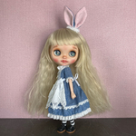 88 蒼ウサギワンピースセット　ブライスアウトフィット