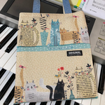 再販❣️ボーダー猫ちゃんズイラストのミニトート🐈‍⬛