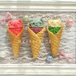 🧸クマの2段アイスクリーム🍨