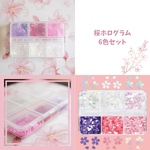 【1ケース】桜の花びら＊ネイルパーツ＊ホログラム＊封入素材