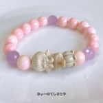🆕１点限定‼︎アラシャン瑪瑙天使とすずらん入り♡クイーンコンクシェル＆ラベンダーアメジストブレスレット