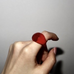 -blood orange-  ガラス リング　glass ring