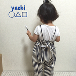 Navy細〜〜ぃしましま☆楽ちん長ーく着れるつなぎ