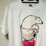 Tシャツ　白熊 ピーチソーダ