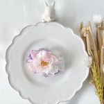 ピンク&ラベンダー　桜とアジサイのふわふわヘアクリップ　小サイズ