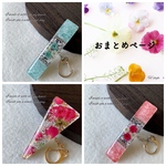 再販♡大人気 キークリップ ♬.*ﾟクラッククォーツ 爆裂水晶 天然石 キラキラ キーチェーン バッグクリップ レジン かすみ草 レースフラワー 