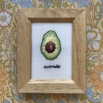 アボカド🥑の刺繍ミニフレーム