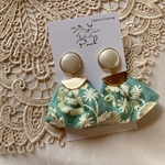【イヤリングのみ】インド刺繍リボン 大人可愛く 刺繍リボン 