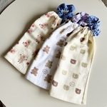  ［二重］おりこうエプロン　ガーゼ素材　タオルエプロン　お食事エプロン　おりこうタオル　3枚セット