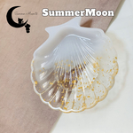 【受注生産】レジン小物入れ　金箔×ホワイト　貝殻　No,33　