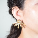 Sucre【レザーピアス】color“gold”