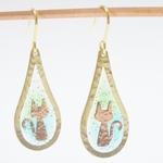 【sale】 ネコの雫ピアス。【110】