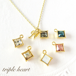 ♡イニシャルスクエアスワロネックレス♡