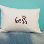 hers PILLOW CASE [WHITE]