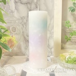 Φ6.7cm×H10cm プレミアキャンドル (白) № 000746 /Gradation Candle