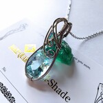 アクセ選択》3月誕生石★10.2ct・アクアマリン（ヴィンテージルース）/ネックレス・鹿革紐ペンダント・キーホルダー　金属アレルギー対応品【El-Shade】
