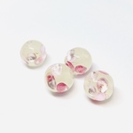 4粒◆ホタルガラスビーズ(さくらピンク)◆10㎜ラウンド