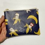 schack48様リクエスト品❤️バナナ🍌ねこ😽　便利ラミネート　ミニポーチ　12cmファスナー