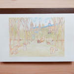 ウィーンの森の物語イメージ絵画　大判メモ帳　🐻