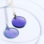 antique shadow glass ネックレス