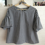 ☆kado0507様専用☆上品♡大きめフリルで乙女なトップス♬ストライプ   ヘアゴム付き♡