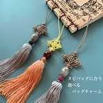 ヌビバッグに合う選べるノリゲ風バッグチャーム　着物のリメイクや現代風生活韓服、母の日ギフトにもオススメ✳︎  貴方のための天然石付帯飾り　韓国組紐で結んだ和装小物　手作りのメドゥプの飾り結び•タッセル