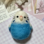 【送料無料】羊毛フェルト～セキセイインコ～ブローチ