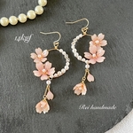 桜の散るリングピアス＆イヤリング（送料無料）