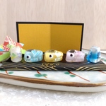 ガラスの鯉のぼり　とんぼ玉　