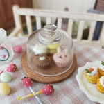 ミニチュア　ミニミニ4種の動物蒸しパンとケーキカバー