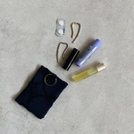 【現品販売】スクエアポーチ　nano tambourine navy mina perhonen