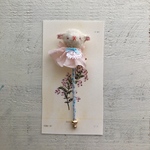 (送料込) マロットシープ(ハニークリーム)  細リボンパウダーブルー