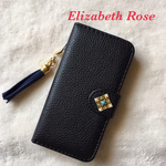 iPhone6 6s iPhone5 5s iPhoneSE  携帯 ケース カバー  おしゃれ  かわいい 黒 アイフォン6 アイフォン5 手帳  レザー タッセル フリンジ シンプル スマホ