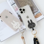 【単品】カラビナ付き✨スマホストラップホルダー　スマホショルダー　スマホストラップ　全機種対応　ラビット　スマホグッズ　ハイキャンプ【カラビナ付き ストラップホルダー・RABBIT】　　