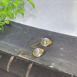 523.クリア金箔・大人っぽい苺のピアス