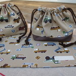 eekana…様オーダー品　*はたらく車 *の お弁当袋とコップ袋　ランチョンマット3点セット　はたらく車4