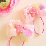 夢かわいい☆オーロラパステルミニヘアゴム（ピンク）