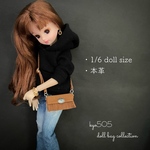 1/6 doll size本革バッグ　フリンジウエスタン