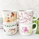 桜のガラスボウル　ペアSET　母の日・お花見・おうちカフェ