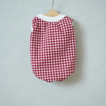 犬服　ハンドメイド　ギンガムチェック 　レッド　XSサイズ