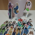 コラージュ素材　女の子シール　女の子ステッカー
