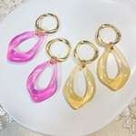 💖パステルクリアフープピアス☃️