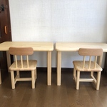 　so様専用ページ  子どもテーブル  幅70×奥45×高45㎝+椅子背板▢座面高25㎝×2セット