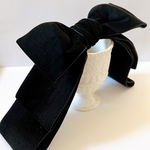 特大サイズ　ベロアリボン　トリプルリボン  バレッタ　タレリボン　バレッタ　結婚式　卒業式　セレモニー　お着物にも