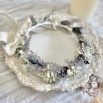 【送料無料】ベビーキッズ花冠　~natural purple gray~  花かんむり　ベビー　キッズ　結婚式　子供用　誕生日　