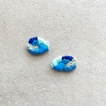 sky blue刺繍ピアス