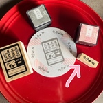 【ラバースタンプ】パンダドリンクはんこ