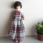 【再販】リカちゃん服＊タータンチェックワンピース