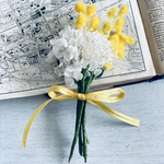 明日発送可能☣　ミモザと紫陽花のコサージュ♡コサージュ入学式　卒業式　発表会　卒園式　入園式　入社式　プリザーブドフラワー　コサージュ　　コサージュ　コサージュ　卒業式　卒園式　入学式　入園式　