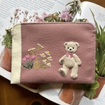 🧸felt  de patchworkテディベアのお薬手帳ケース🌷